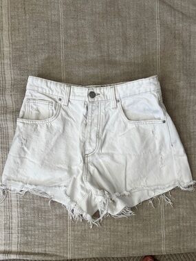 Cotton On White Distressed Denim Shorts